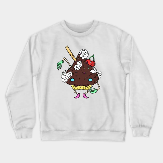 Cupcake friend (chocolate) Crewneck Sweatshirt by Adaser